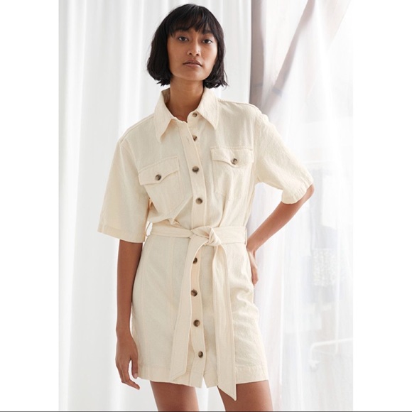 & Other Stories Dresses & Skirts - & Other Stories Belted Shirt Mini Dress